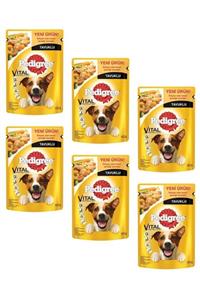 Pedigree Pouch Tavuklu Sebzeli Yetişkin Köpek Konservesi 100 Gr (6 Adet)