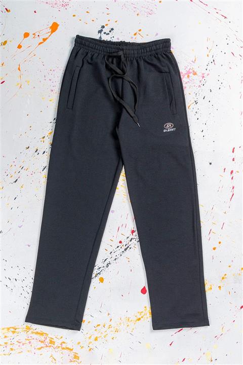 Line Smart Erkek Siyah Pamuklu Fermuarlı Cepli Düz Paça Tek Alt