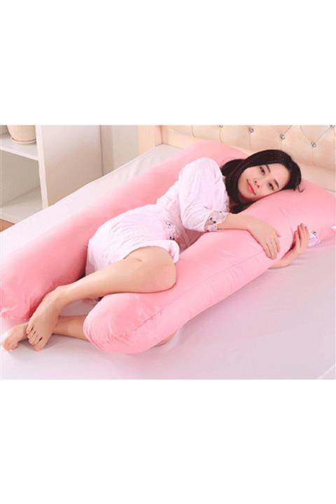 Bahrem 5 Farklı Bölge Destekli Hamile Yastığı ( Pembe )