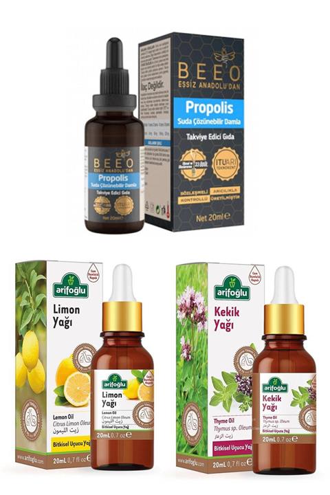 BEE'O Suda Çözünür Propolis Damla Arifoğlu Limon Yağı 20 ml