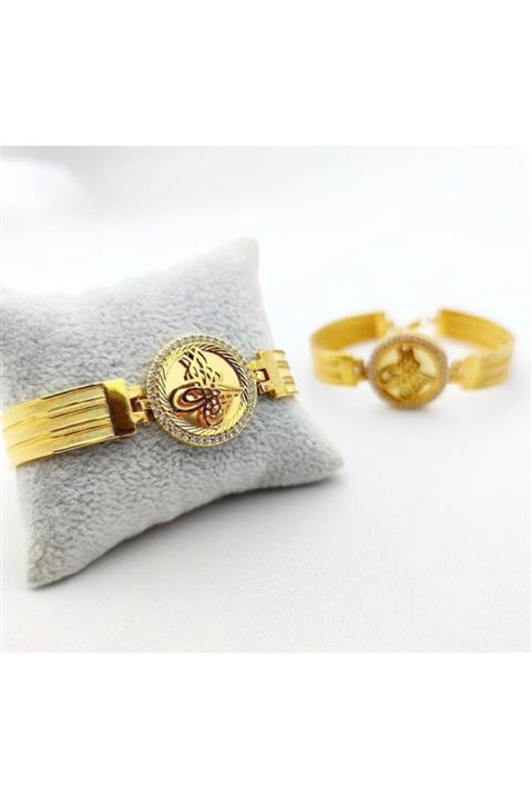 Gigi Jewelleryy Kadın Altın Kaplama Tuğralı Bileklik