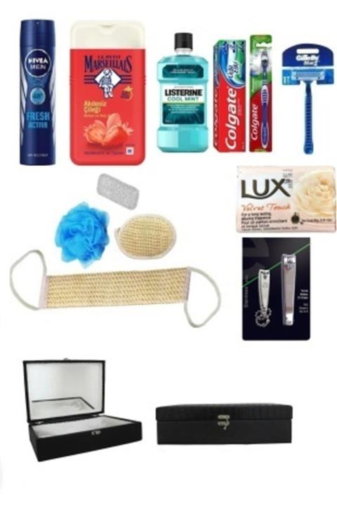 Yazpera Aynalı Damat Sandıklı Çeyiz Seti+ Cilt Bakım Seti