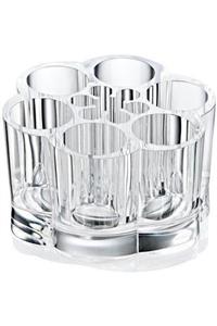 çilekev 3 Gözlü Organizer Fırçalık Makyajlık Makyaj Seti 8.8x10.5x6.5 Cm