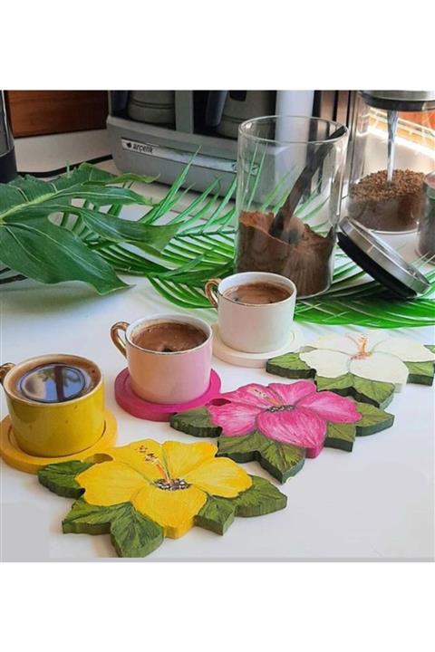 periceyna Ahşap El Boyaması Kahve Sunumluk