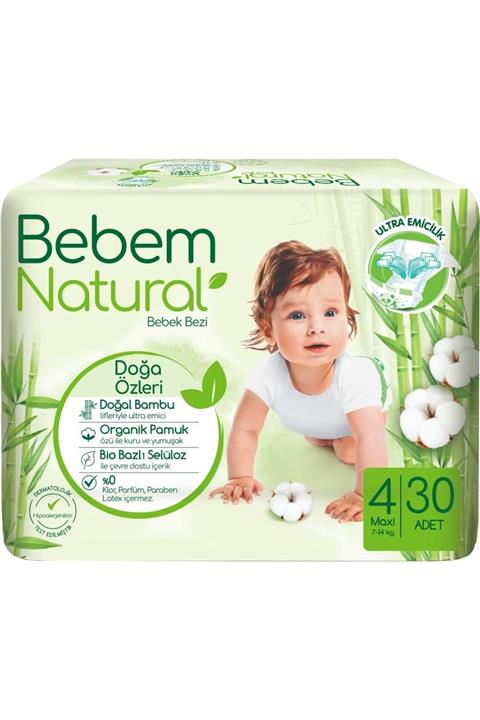 Bebem Natural Bebem Bebek Bezi Natural Jumbo Ekstra Pk Beden:4 (7-14kg) Maxi 240 Adet