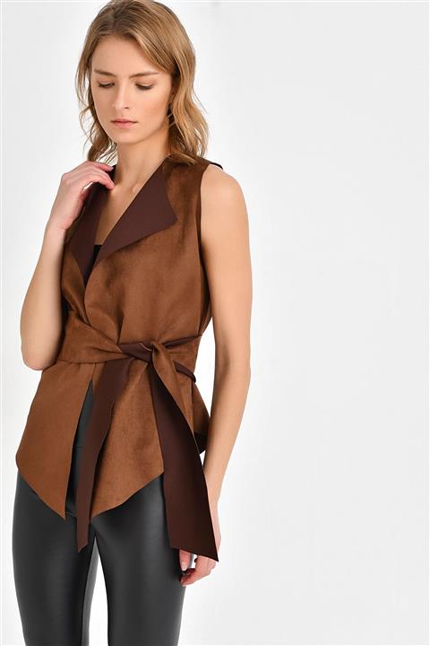 Quincey Süet Yelek Kahverengi YDM1000