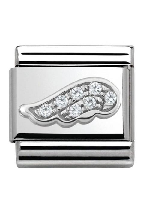 NOMİNATİON Classıc Silvershine Oxidised White Wing Charm 330304/16