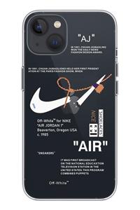 shoptocase Iphone 13 Uyumlu Şeffaf Nike Air Desenli Telefon Kılıfı