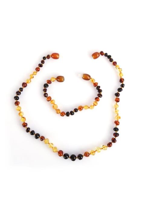 Serap Yılmaz Sahi Kehribar Bebek Diş Kolye Seti