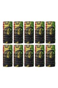 Knmaster Reggae Buff Bandana Boyunluk Maske Saç Bandı 10'lu Paket