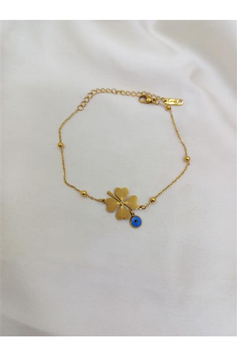 VALAR Paslanmaz Çelik Yoncalı Şans Bilekliği