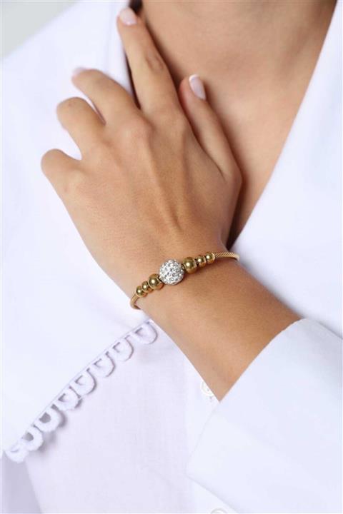 Jewel P. Açık Model Desta Gold Altın Kaplama Bileklik