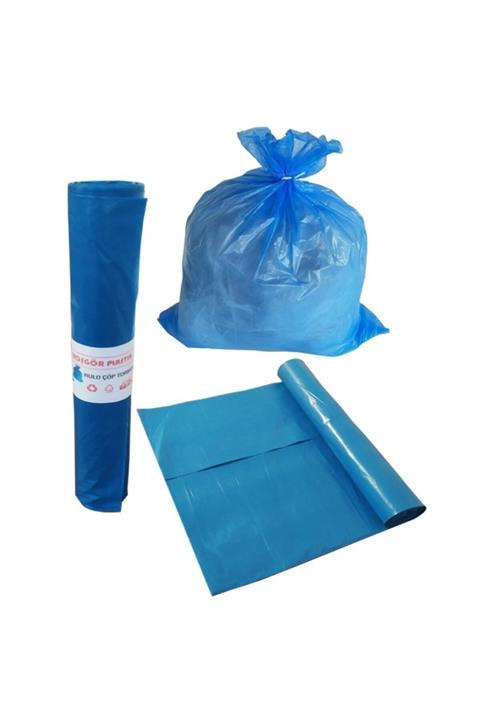 HOŞGÖR PLASTİK Çöp Torbası Poşeti Mavi Rulo 100x150 Hantal (koli:10 Rulo)