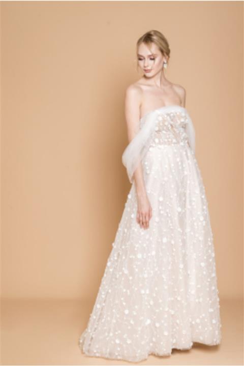 DCEY Kadın Straplez Gelinlik