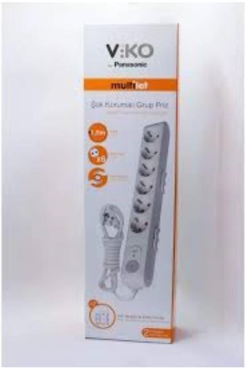 VİKO Akım Şok Korumalı 6 Lı Priz