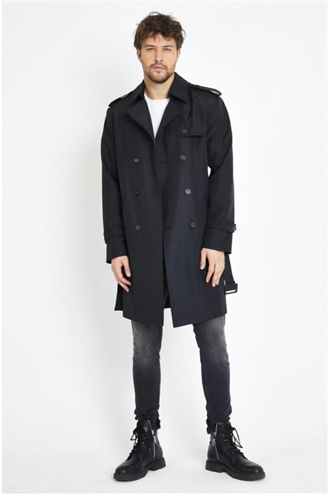 denimswitch Quaker Jeans Erkek Siyah Trençkot & Pardesü