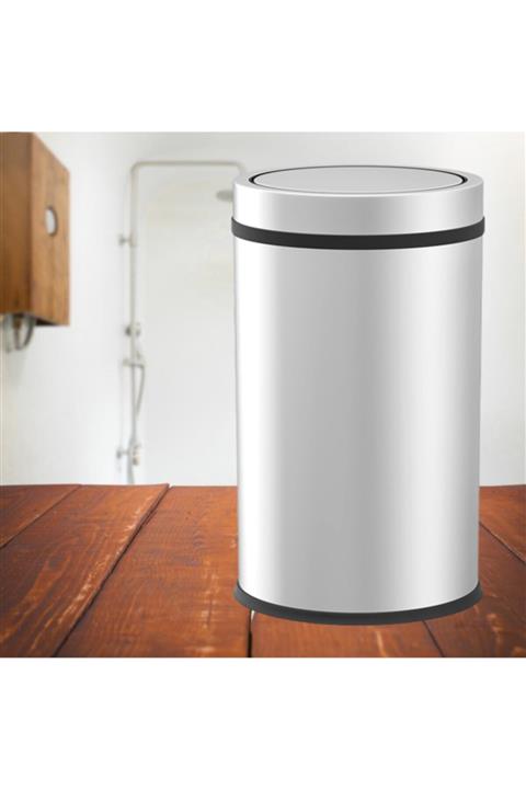 Cekinox Hygiene Pratik Döner Kapaklı Çöp Kovası 11 Lt Paslanmaz