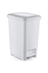 ikatem Slim Pedallı Çöp Kovası 40 Litre Beyaz