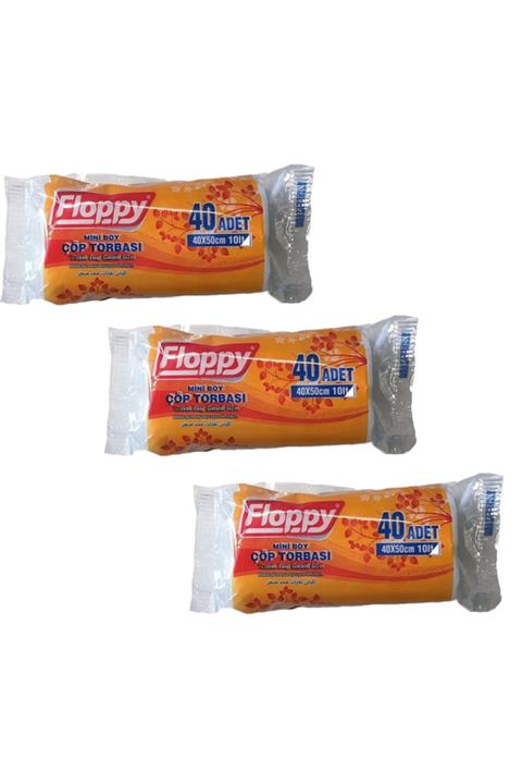 Floppy Çöp Torbası Mini Boy 40'lı (40*47cm) (3paket)
