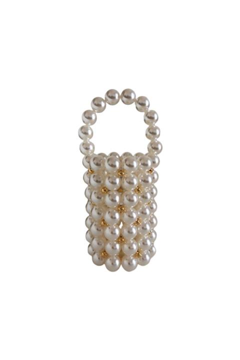 BOGO CRAFT Kadın Krem Milan İnci Boncuk Çanta