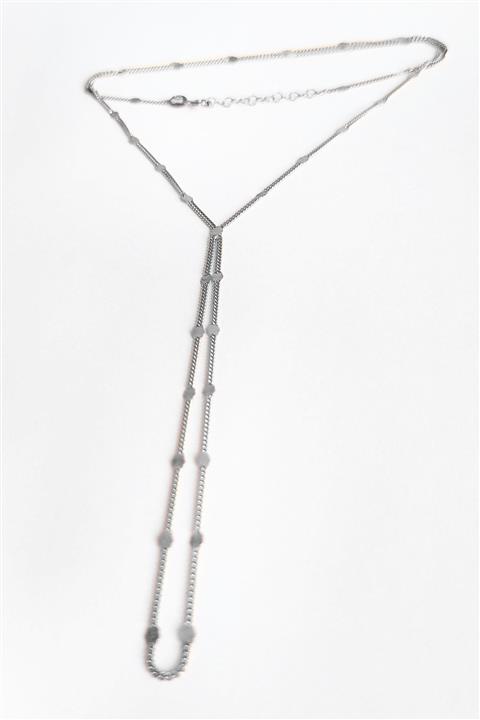 Mistik Silver Ezme Köşeli Zincir Gümüş Şahmeran