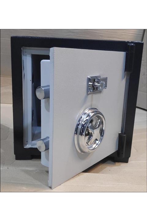 SUR ÇELİK PARA KASALARI Yangına Dayanıklı 40 cm Çelik Para Kasası Gri Siyah
