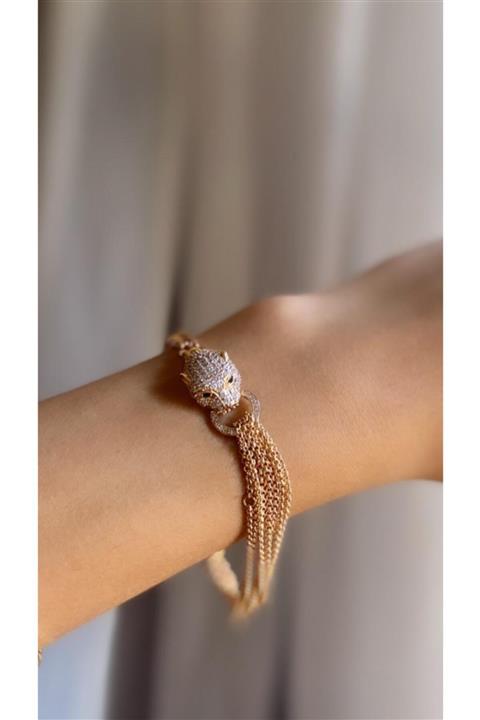 MERMAİD BUTİK Kaplan Figürlü Zirkon Taşlı Bileklik