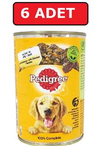 Pedigree Pedigre Adult Yetişkin Köpek Konserve 6 Adet X 400 gr Tavuklu Yaş Mama