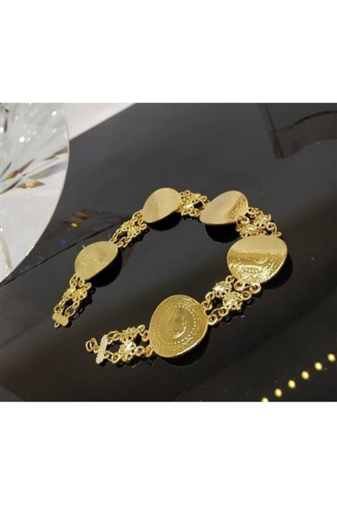 accessorize eylull Altın Kaplama Sıra Liralı Bileklik