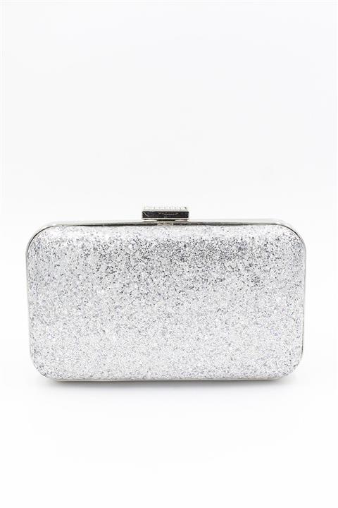 Chantaky 049 2501 Gümüş Pullu Simli Abiye Çanta