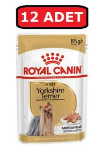 Royal Canin Royal Canın Yorkshire Terrier Yaş Köpek Maması 12 Adet X 85 Gr Pouch