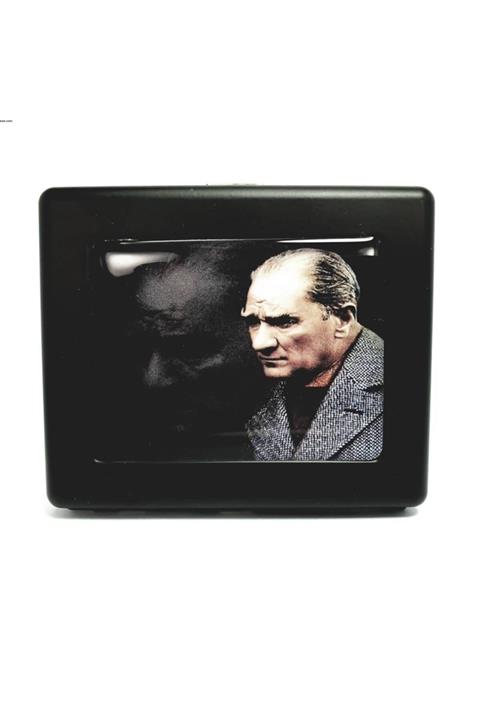 DEGRADE Atatürk 3 Figürlü Metal Tabakası Kutusu