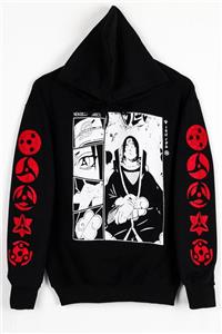 URBAN BOLD Itachi Uchiha Kol Detay Siyah Unisex Sweatshirt