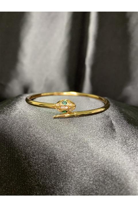 ARSLAN JEWELRY Çelik Yılan Başlı Bileklik Kelepçe