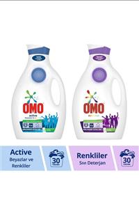 Omo Sıvı Deterjan Active 1950 ml + Color 1950 ml