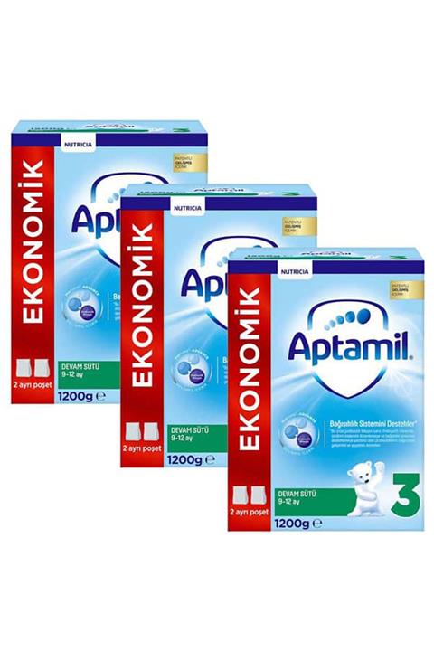 Aptamil Devam Sütü 3 Numara Yeni Formül 1200 gr x 3 Adet
