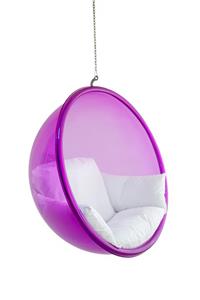 Dattça Tasarım Bubble Chair Pleksi Salıncak Rio Serisi Tavan Askılı-magenta