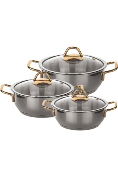 Aryıldız Çelik 3'lü Sahan Set
