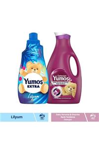 Yumoş Extra Lilyum Konsantre Çamaşır Yumuşatıcı 1440 ml + Hassas Giysiler İçin Deterjan 2520 ml