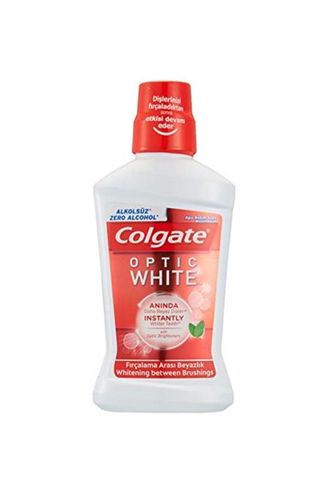 Colgate : Plax Optik Beyaz Fırçalama Arası Beyazlık Alkolsüz Gargara 500 Ml 1 Paket