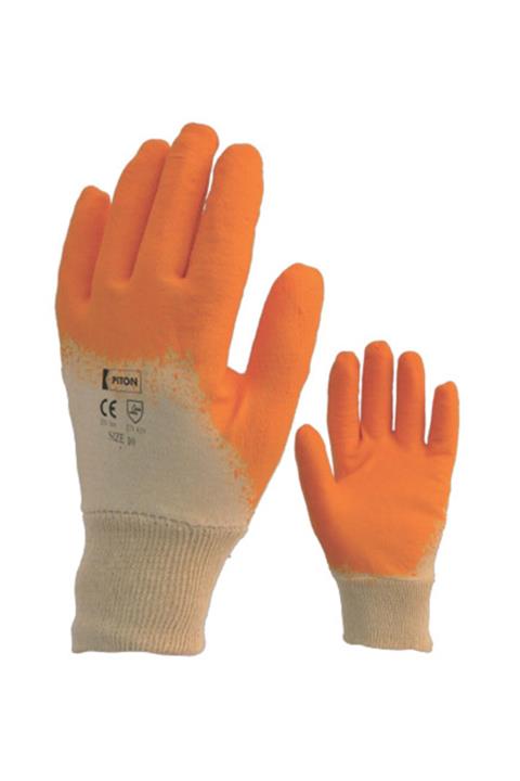 Piton Yarım Kaplı Latex Eldiven No:9