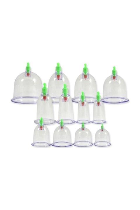 Arsimo 12 Parça Kupa Çekme Vakumlu Masaj Aleti Hacamat Seti Selülit Cihazı