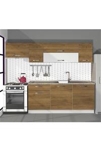 Decoraktiv Hazır Mutfak Dolabı Ekol 240 Cm Pera -tezgah Dahil