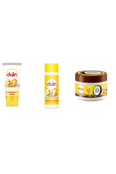 Dalin Vazelin 100 Ml+ Bebek Pudrası Serpme / 90 Gr.+ Pişik Önleyici Krem / 100 Ml