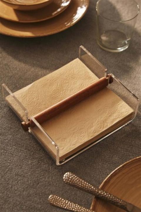 Violenza Home Pleksi Peçetelik Ahşap Saplı