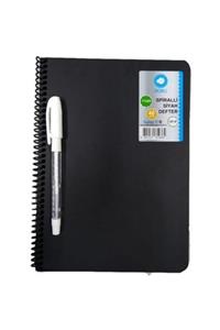 SATTIMCOM 40 Sayfa 17x24 Cm Siyah Defter Ve Beyaz Kalem Side