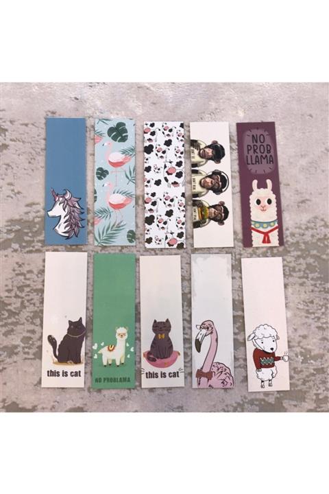 Paytak Moda Hayvan Karışık 10'lu Desenli Kitap Ayraç Seti Pytkkayr0018