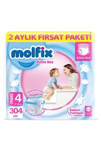 Molfix Külot Bez 4 Beden Maxi 2 Aylık Fırsat Paketi 304 adet