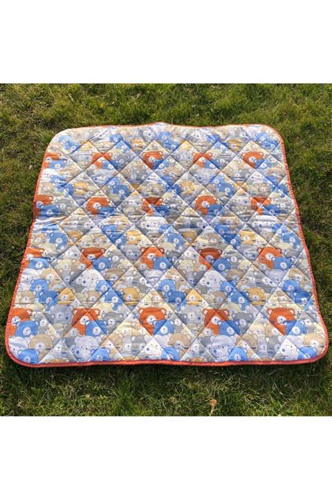 İLKHOME DESİGN Tek Kat Elyaf Oyun Matı Oyun Halısı