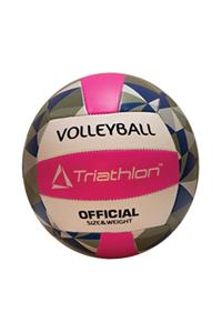 Triathlon T123 Beyaz-pembe Voleybol Topu